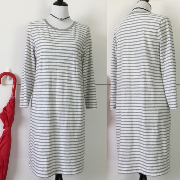 J. Crew Dresses & Skirts - J Crew Cotton Striped Shirtdress Sz M
